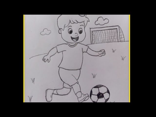 boy playing football drawing/playing boy drawinngHow to draw a boy playing soccer @drawingwithtiti 
