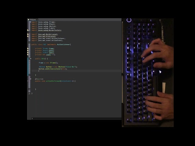 [Coding ASMR] Coding a simple clicker GUI in Java☕️