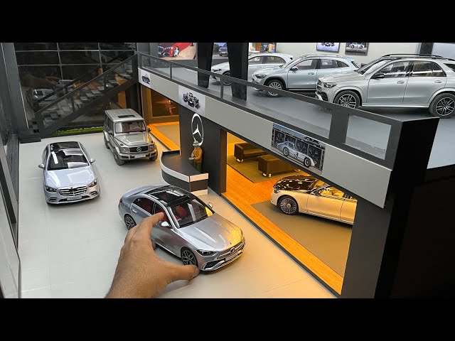 Mega Colección de Autos Mercedes-Benz a Escala 1:18 | Diorama de Concesionario Mercedes | Modelos...