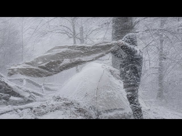 Trapped in a -21°C Blizzard with Only a Fire | Extreme Winter Survival Alone and frozen 