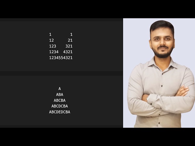 2 Java Pattern Programs: Mastering Nested Loops (Symmetry - 3) - Divide and Reverse Method