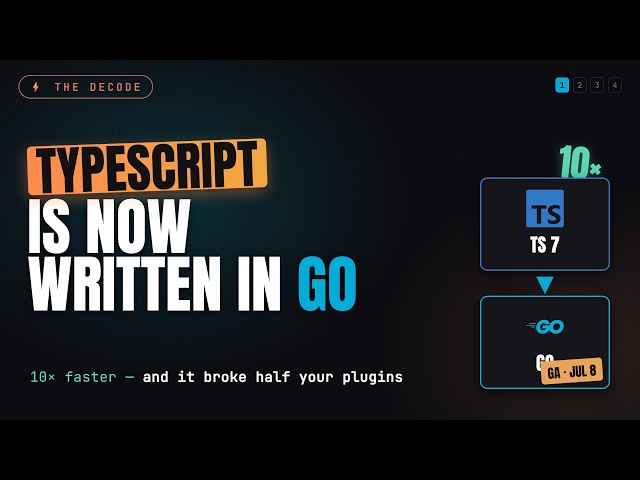 TypeScript Is Now Written in Go (10x Faster) — and Java's 12-Year Wait Just Ended | The Decode