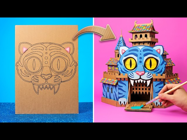 KPop Demon Hunters Cardboard Crafts! ✨📦 Amazing DIY Builds
