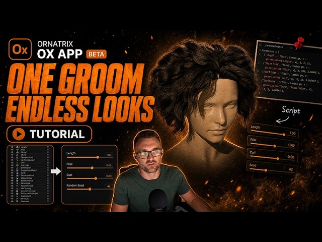 Ornatrix App Beta - Groom Panel Tutorial: Randomize, Script & Export to 3ds Max