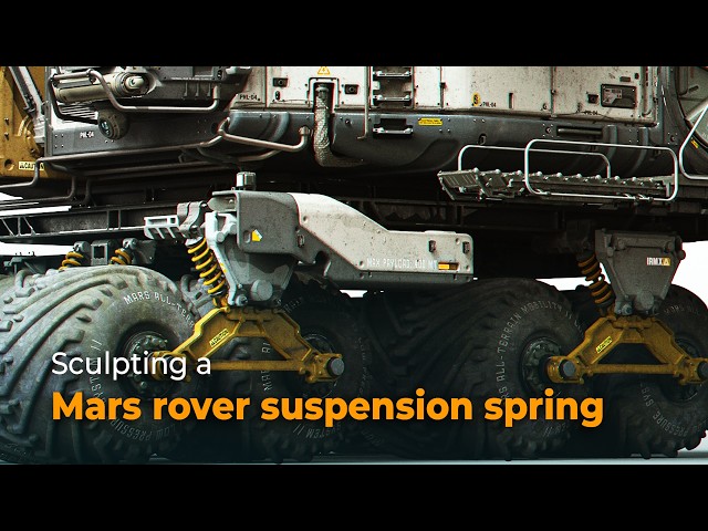 Sculpting a Mars Rover Suspension Spring | Demonstration of Creating a Hard-Surface Object