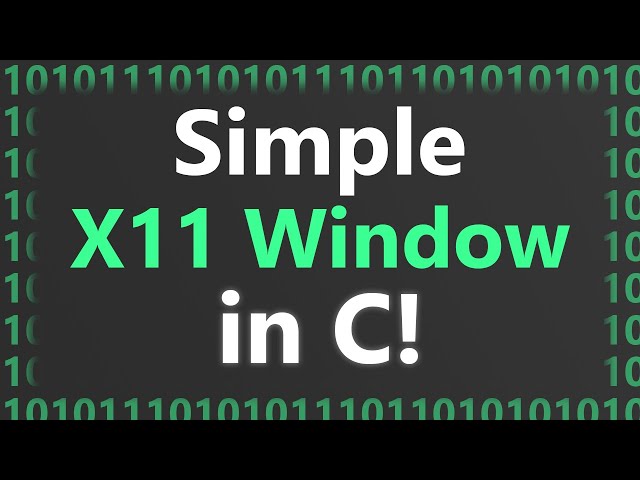 Making Simple X11 GUI Window in C on Linux