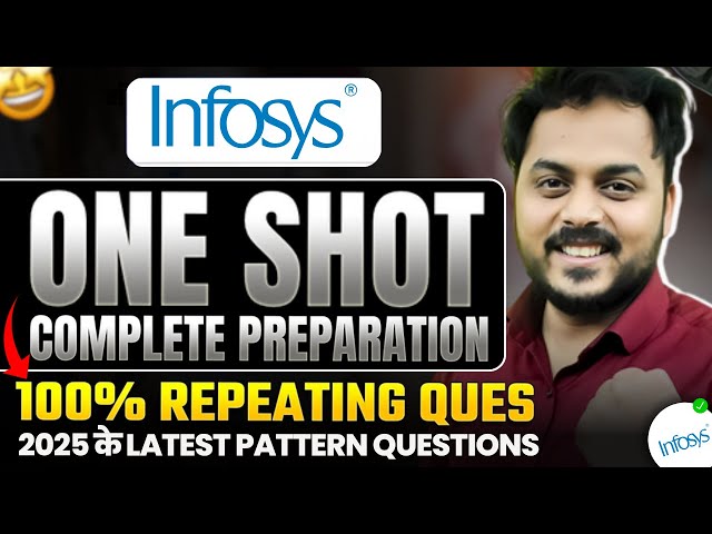 Finally Infosys 2025 Exam One Shot! 100% Repeated Questions | Guaranteed Selection (Latest Pattern)