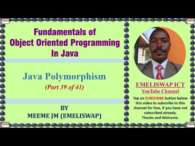 Polymorphism in Java Object Oriented Programming Language