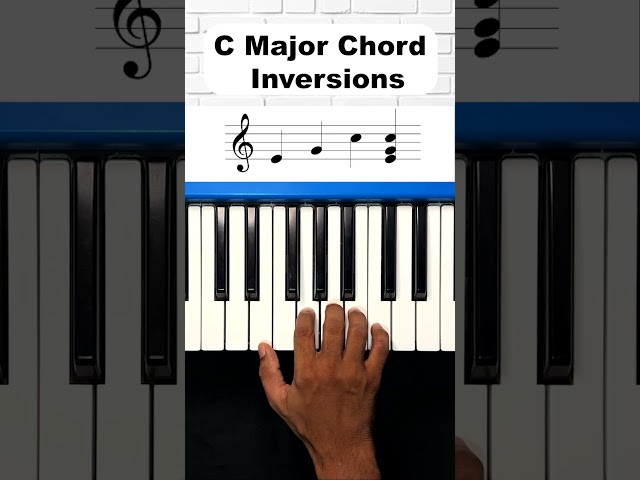 C Major Chord Inversions #cmajor #pianotutorial #musicchords #musictutorial