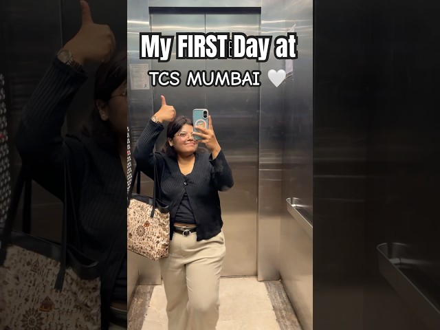 My First day at #tcs #mumbai ✨ #tata #ootd #office #tataconsultancyservices #minivlog ❤️