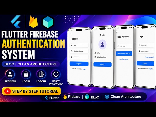 Flutter Firebase Authentication System - Bloc | Clean Architecture | Full Login System
