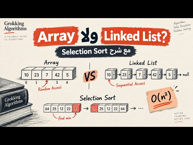Arrays vs Linked Lists: الفرق بينهما + شرح Selection Sort