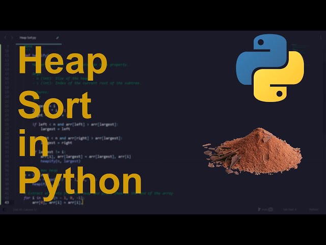 Heap Sort Code in Python | Sorting Algorithms | Python Coding Tutorial | Python Coding Interview