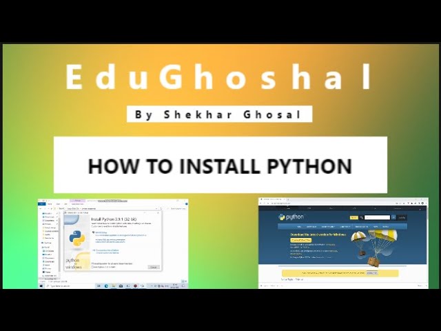 How to install python?