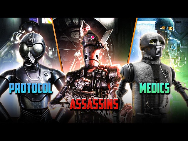 the many droid variants of star wars explained...
