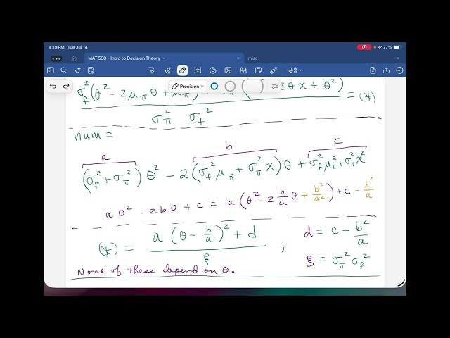 MAT 530 Marginal Distribution to Assess the Prior