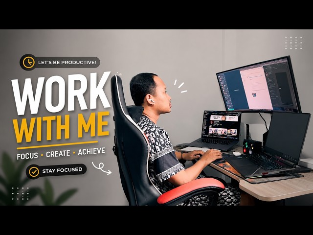 1HOUR WORK WITH ME | Realistic Work Day | Calm Piano