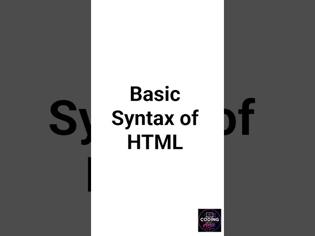 Learn HTML Basic Structure | HTML Tutorial for Beginners #shorts #html