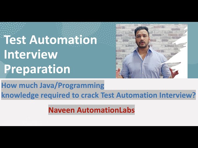 Important Java & Programming Topics to crack Test Automation Interview