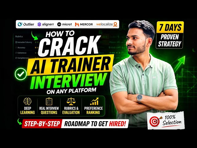 How to Crack AI Trainer Interview on any platform | Alignerr | Micro1 | Outlier | DataAnnotation ...