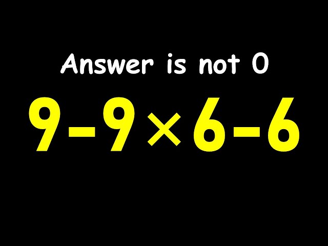 Most People Get This Simple Math Question Wrong!