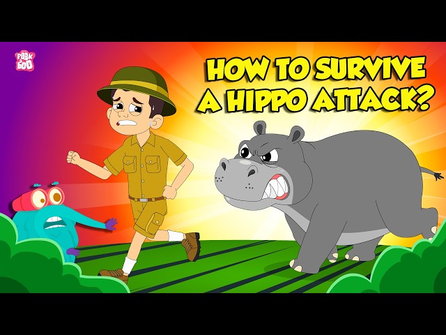 Are Hippopotamus Dangerous? 🦛 How to Survive Hippo Attack? | Hippo Bite Force | Dr. Binocs Show