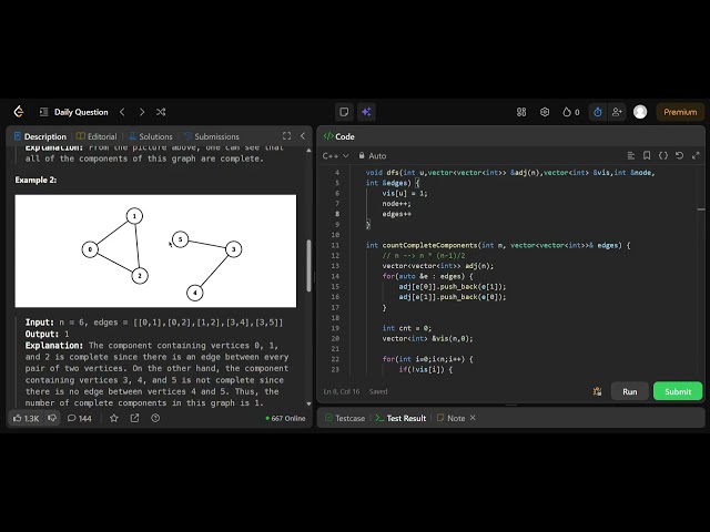 LeetCode 2685 | Count the Number of Complete Components | DFS & BFS & Graph Solution | C++