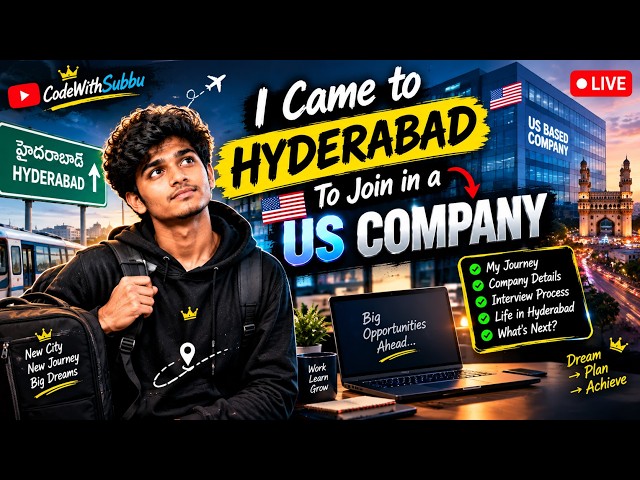 🔴 LIVE | I Came to Hyderabad to Join a US-Based Company 🇺🇸 | My Journey & Career Update