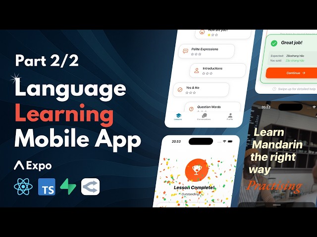 (2/2) Build a Language Learning Mobile App: Expo, Supabase, OpenRouter, React, TypeScript (2026)
