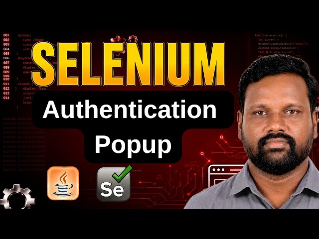 Selenium Authentication Popup Handling in Java | Basic Auth Popup Automation | தமிழில்