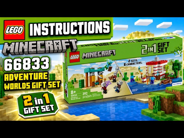 LEGO Instructions - Minecraft - 66833 - Adventure Worlds Gift Set - Product Collection (All Books)