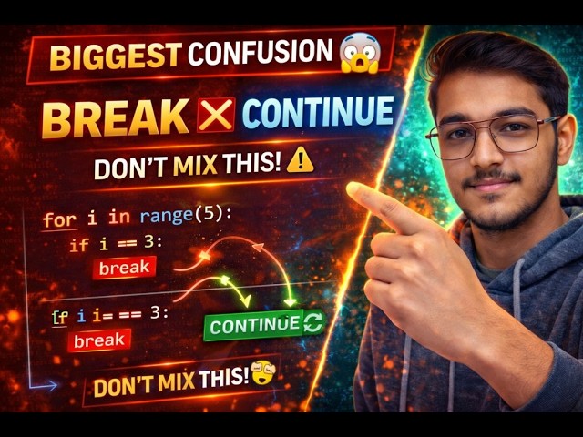 Break vs Continue in Python 😳 | Stop Making This Mistake!