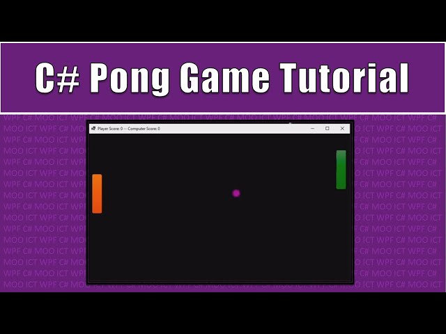 C# Tutorial - Create a simple Pong Game with Windows Forms and Visual Studio