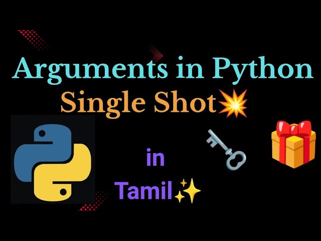 Arguments and its types in python...🔑✨ #python #education #python3 #tutorial #argument #types #tamil