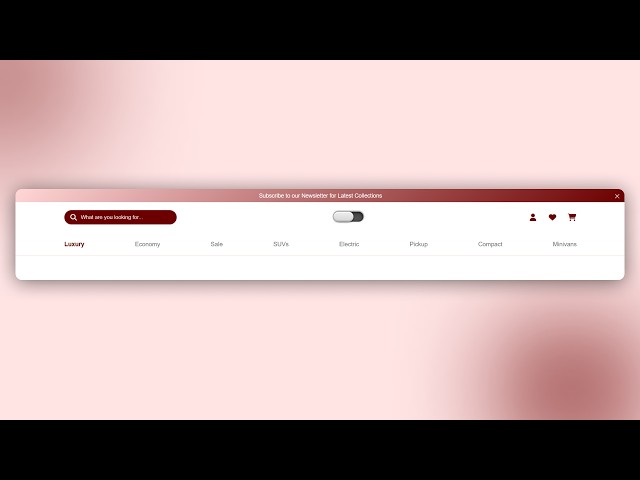 Car Booking website Design Using HTML CSS &I JS | Navigation bar Create Part 01| #DM007
