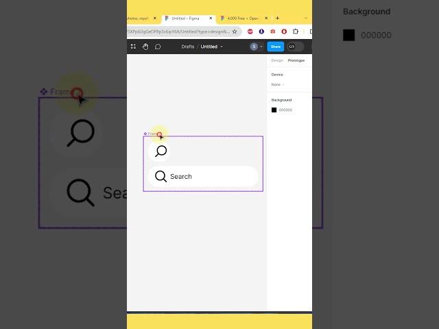 Search bar prototype in Figma #figma #figmaforbeginners