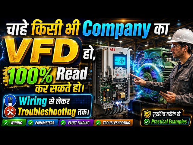 ABB ACS series VFD Full Course in Hindi 🔥 Installation | Wiring | Parameters | Faults |