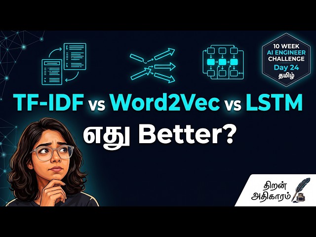 Day 24 | Week 4 | 10 Weeks Challenge | NLP | Text Classifier in #tamil #coding #ai #python