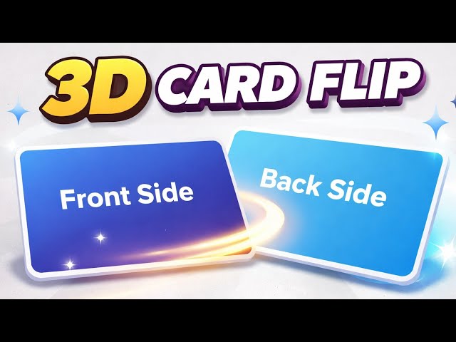 How to Create 3D Flip Card Using HTML & CSS | Advanced CSS Animation Tutorial