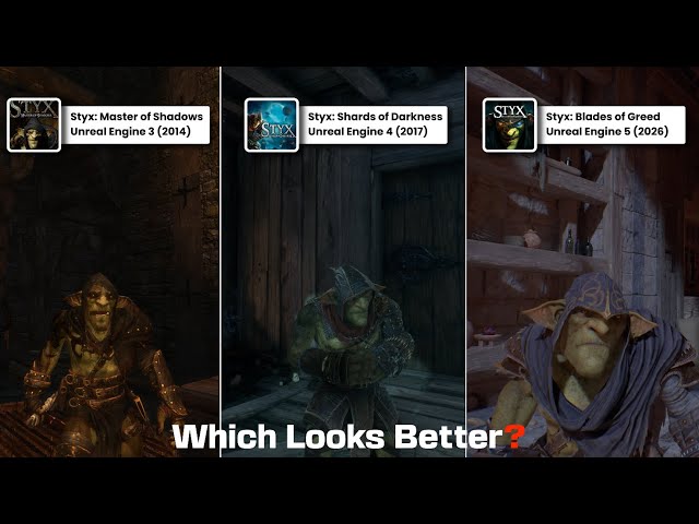 Styx Series Comparison | Graphics, Details & Gameplay (UE3 vs UE4 vs UE5)