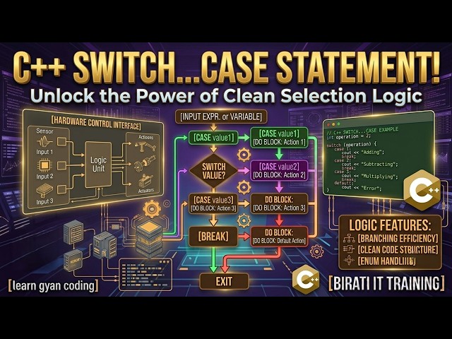 C++ Switch Case Statement Tutorial | Master Clean Selection Logic & Branching