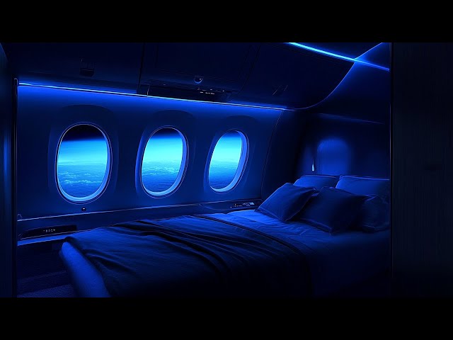 Airplane White Noise | Cabin Ambience for Sleep, Meditation, Study / 12 Hours