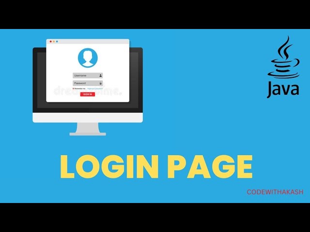 Login Page in Java | IntelliJ Idea | Create Login Page