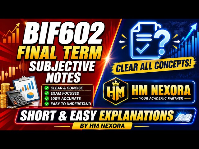 BIF602 Final Term Notes 2026 | Bioinformatics Computing II Complete Notes by HM Nexora