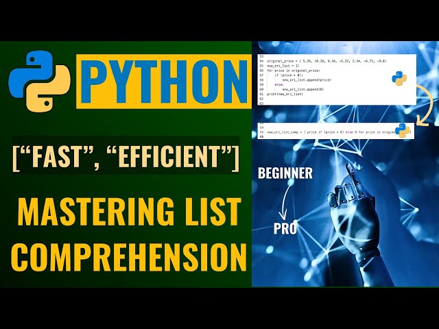MASTER PYTHON 😎 List Comprehension BEST Python Feature | 7 most important Python List Comprehensions