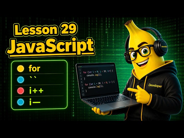 29 - Template literals in for loops ``, increment and decrement ( JS lessons )
