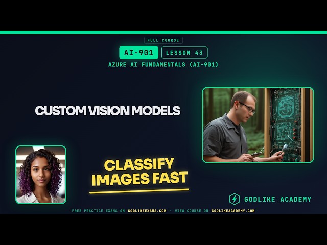 AI-901 Azure AI Fundamentals · Lesson 43: Train Custom Vision Models for Smart Apps