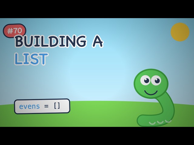 Python for Kids #070 — Building A List | Loops can fill a list