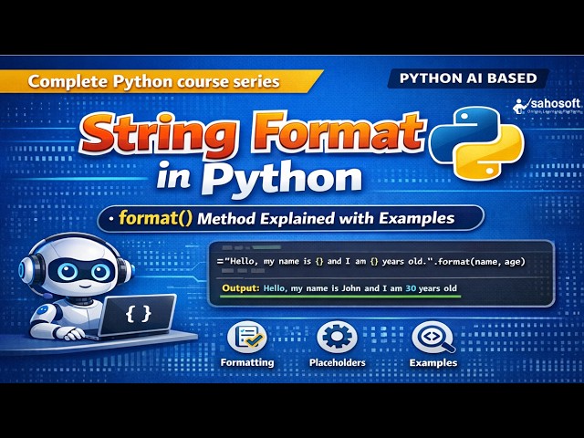 String Format in Python 🔥 | format() Method Explained with Examples