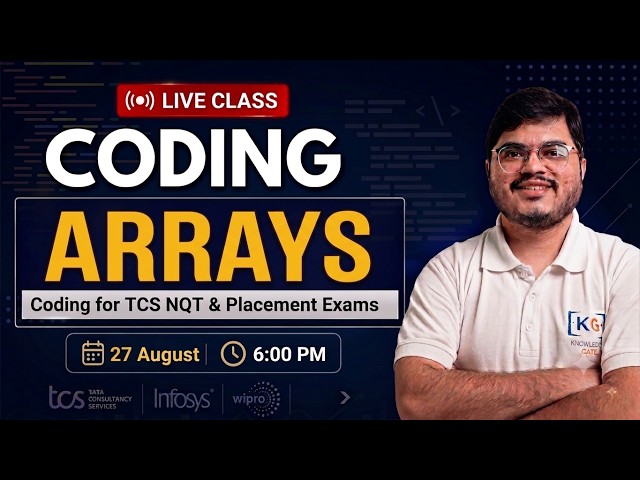 Arrays in C Programming for TCS NQT 2027 | Coding for Placements